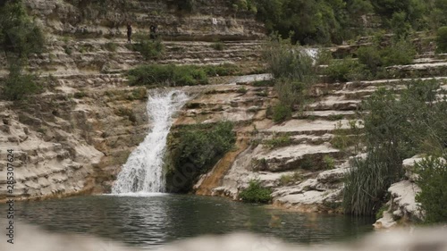 Waterfall in Nature Reserve Cavagrande in Sicily photo