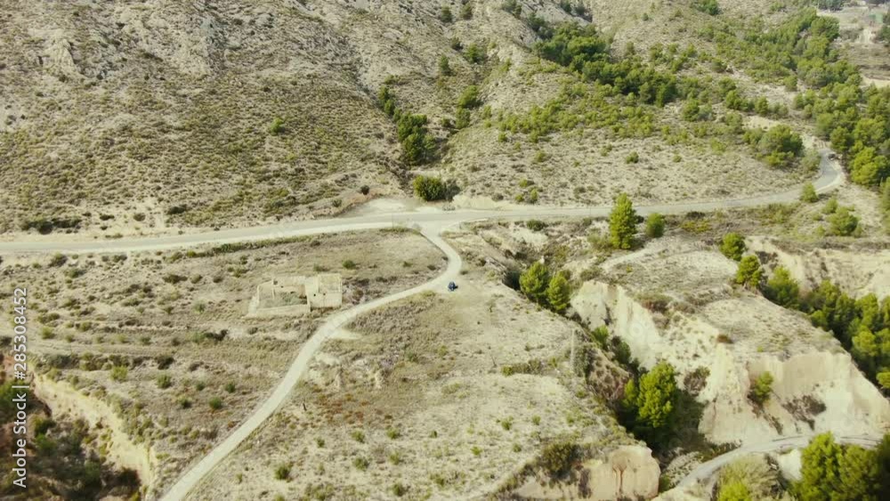 Sandy isolated desert of Valencia Province Southern Spain, aerial shot Sandy isolated desert of Valencia Province Southern Spain, aerial shot