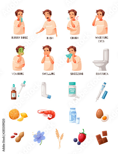 Allergy Icons Set
