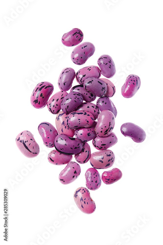 Runner beans on white background