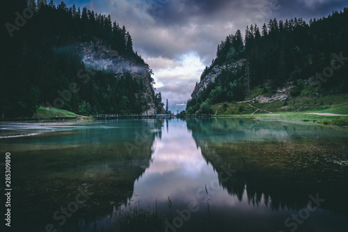 Scenic Mountain Lake in Courchevel