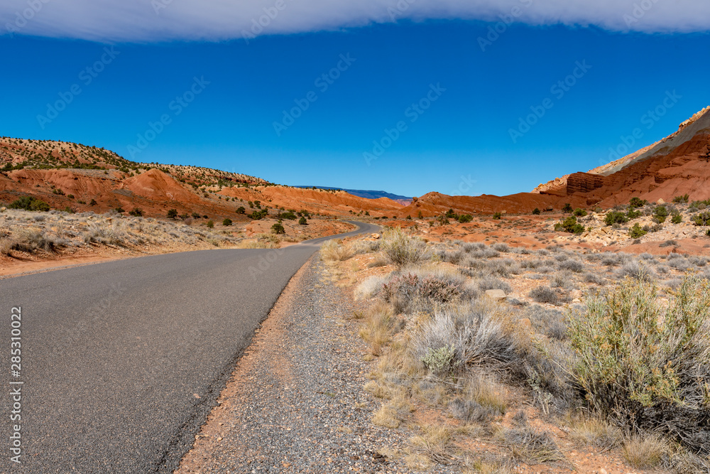 Highway in national park in Utah