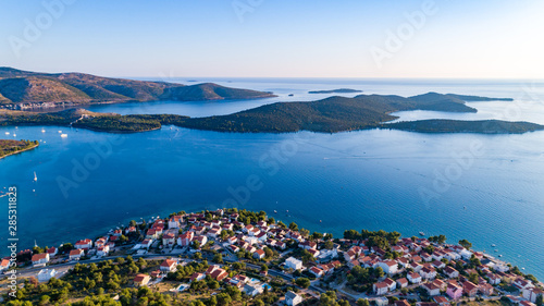 Fototapeta Naklejka Na Ścianę i Meble -  Beautiful aerial mediterranean view in Croatia