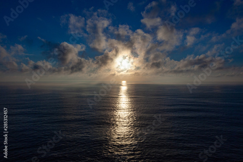 Beautiful sunset on horizon at the atlantic sea © Christian