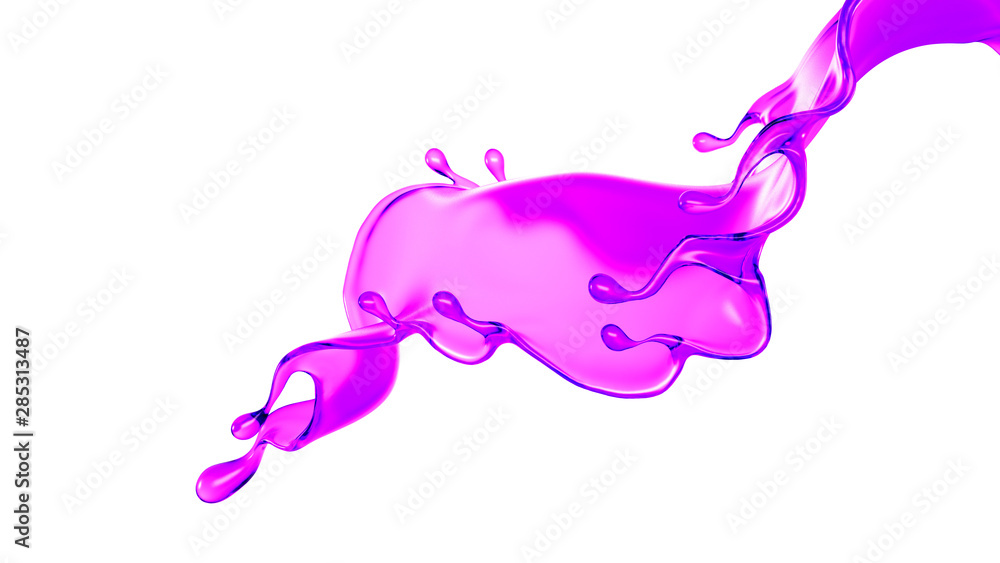 Splash of thick purple liquid. 3d illustration, 3d rendering. Splash of thick purple liquid. 3d illustration, 3d rendering.