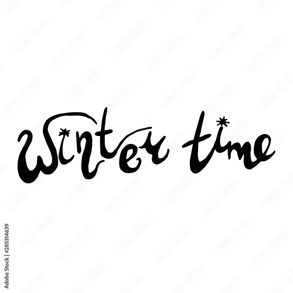 hand drawn Happy New Year font lettering caligraphy. Vector back and white simple illustration hand drawn Happy New Year font lettering caligraphy. Vector back and white simple illustration