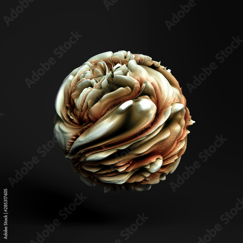 Volume  abstract  relief form. 3d illustration  3d rendering.