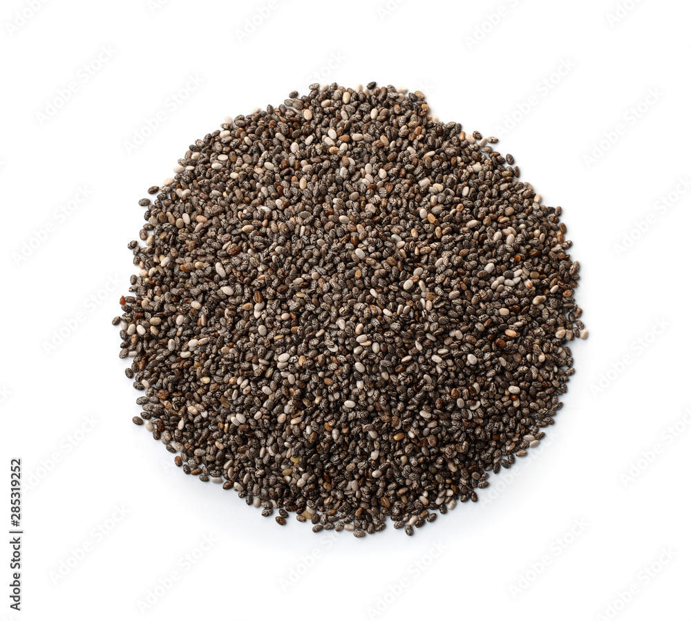 Top view of chia seeds Top view of chia seeds