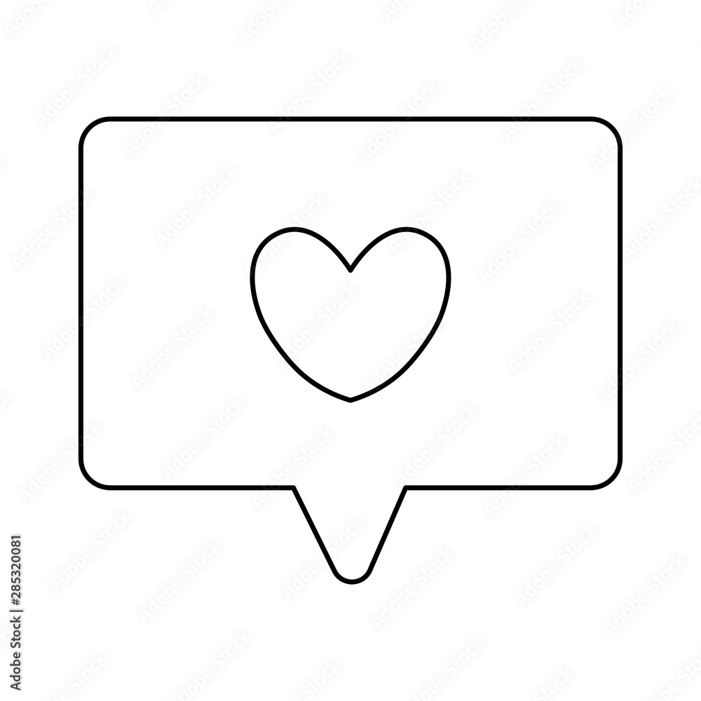 speech bubble with heart isolated icon speech bubble with heart isolated icon