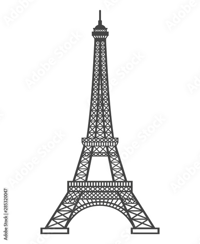 Fototapeta Naklejka Na Ścianę i Meble -  Eiffel tower. Paris city. Vector