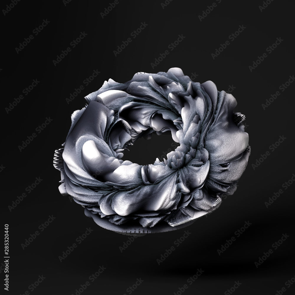 Obraz premium Volume, abstract, relief form. 3d illustration, 3d rendering.
