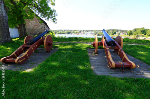 Cannons on the Fortress wall of Gamlebyen photo