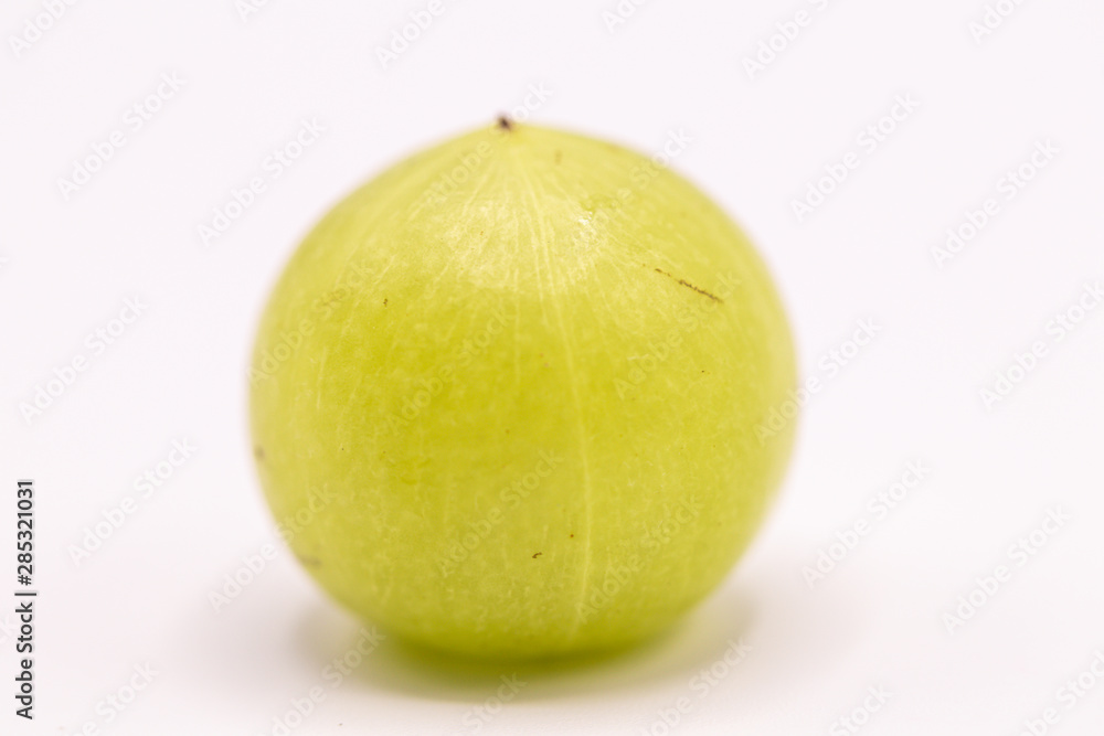 Phyllanthus emblica or Indian gooseberry fruits isolate on white background.Also known as emblic,emblic myrobalan,myrobalan. Phyllanthus emblica or Indian gooseberry fruits isolate on white background.Also known as emblic,emblic myrobalan,myrobalan.
