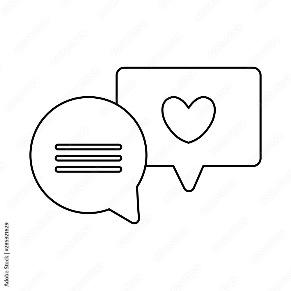 set of speech bubbles message isolated icon set of speech bubbles message isolated icon