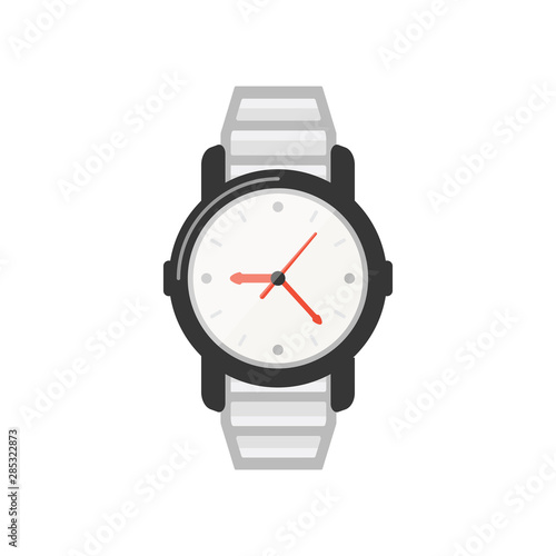 Classic watche vector icon. Watch for businessman or fashion clock.