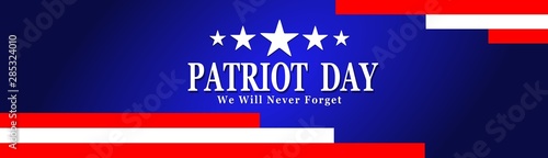 Patriot Day of USA background on american flag