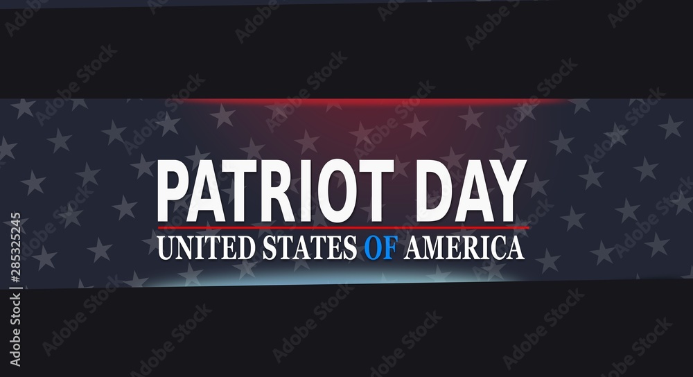 Patriot Day of USA background on american flag