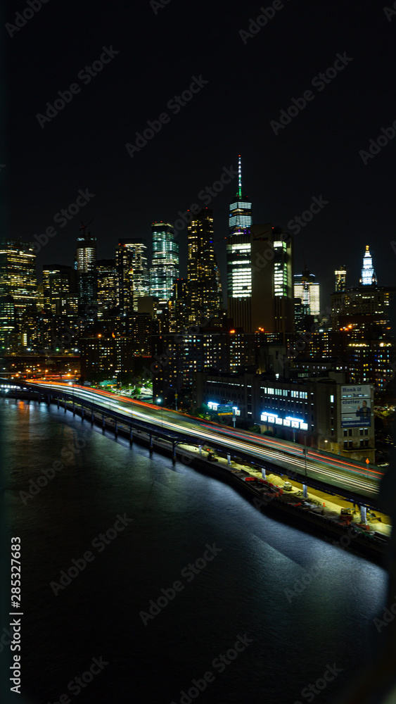 Long Exposure of NYC from the Manhattan Bridge