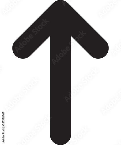 Ancient scandinavic rune teiwaz. Viking futhark alphabet. Flat black line icon. Graphic element. Vector illustration