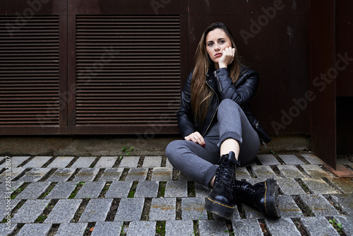 Portrait pensive girl.