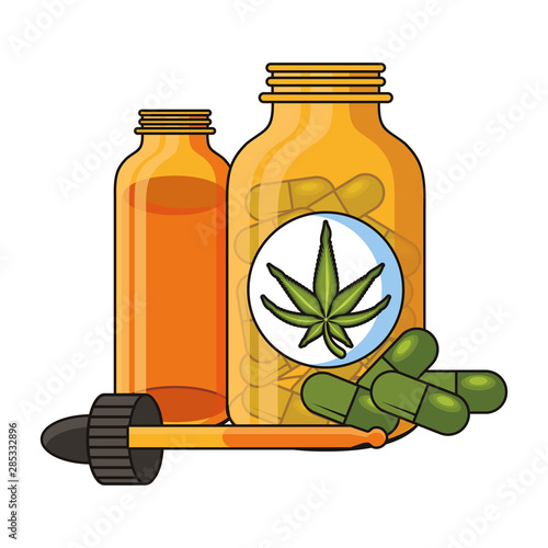 cannabis martihuana sativa hemp cartoon