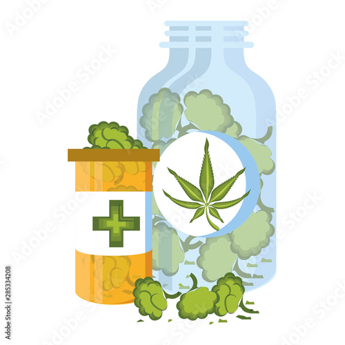 cannabis martihuana sativa hemp cartoon