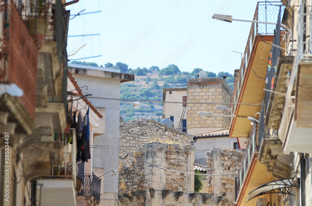 Urban architecture in Italy,Sicily.Sightseeing photo