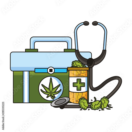 cannabis martihuana sativa hemp cartoon