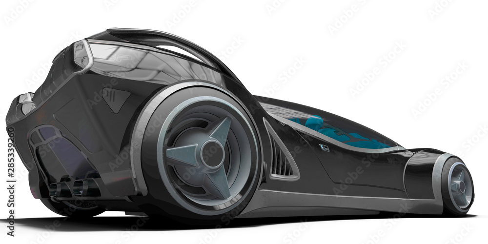 Fototapeta premium super car from future no brand in a white background