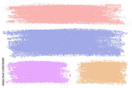 Vector set of hand drawn crayon strokes for backdrops. Colorful artistic hand drawn backgrounds.