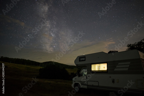 Outdoor vacantion with motorhome