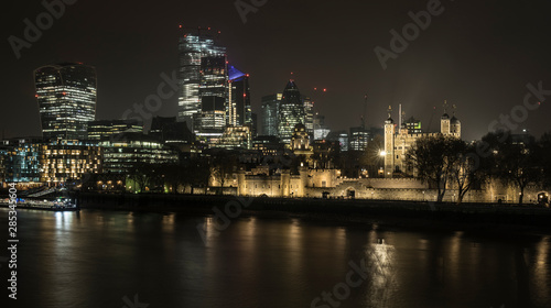 Tower of London at night.