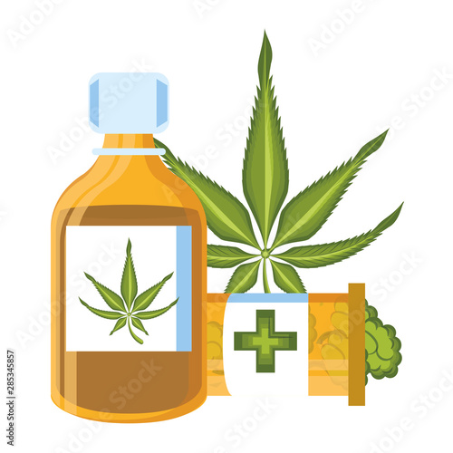 cannabis martihuana sativa hemp cartoon