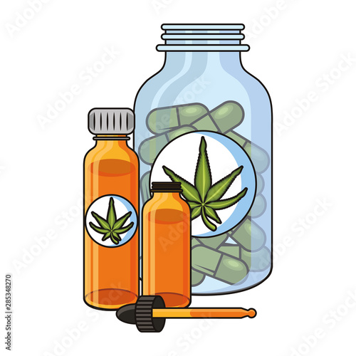 cannabis martihuana sativa hemp cartoon
