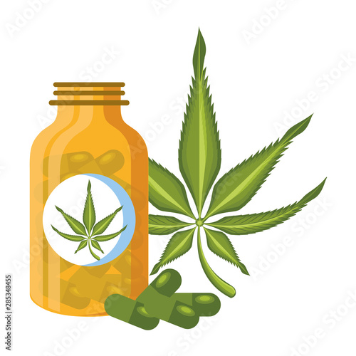 cannabis martihuana sativa hemp cartoon