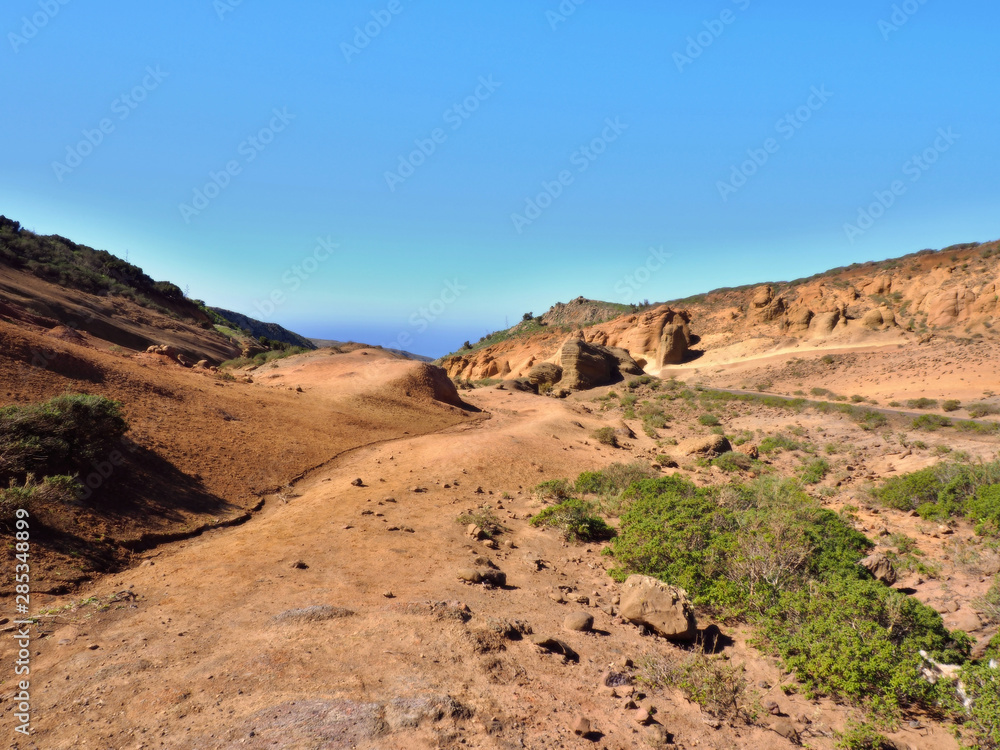 Lunar landscape of coarse and very light tufa Lunar landscape of coarse and very light tufa