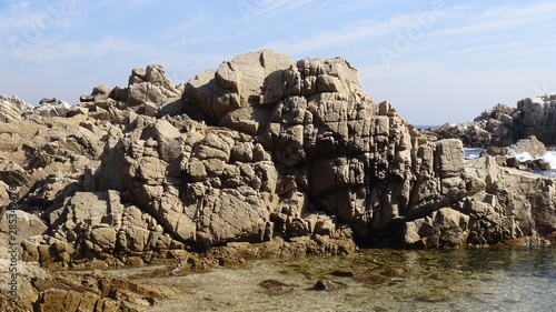 landscape of rocky beach and nature