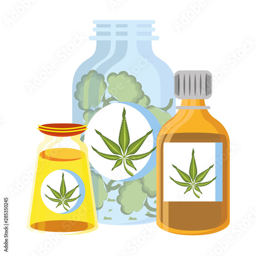 cannabis martihuana sativa hemp cartoon