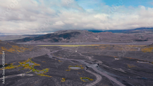 Icelandic Aerial Volcanic Landscape © drdonut
