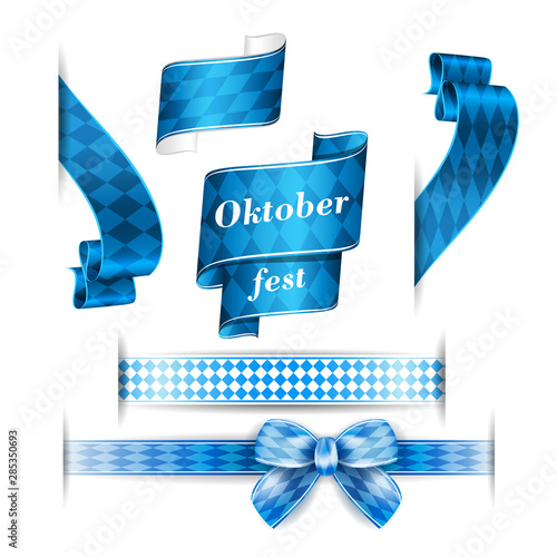 Banners for Oktoberfest festival on white background. Vector illustration.