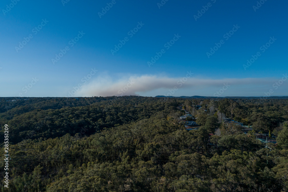 A small bushfire in The Blue Mountains in New South Wales, Australia