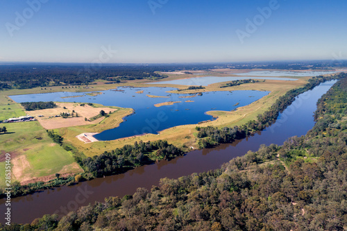 A large inland water dam used for agriculture