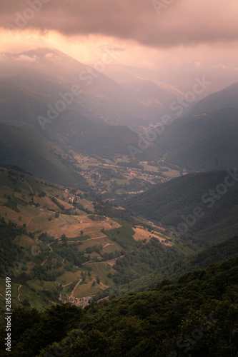 View from the Col d'Aspin at High Pyrenes, France. photo