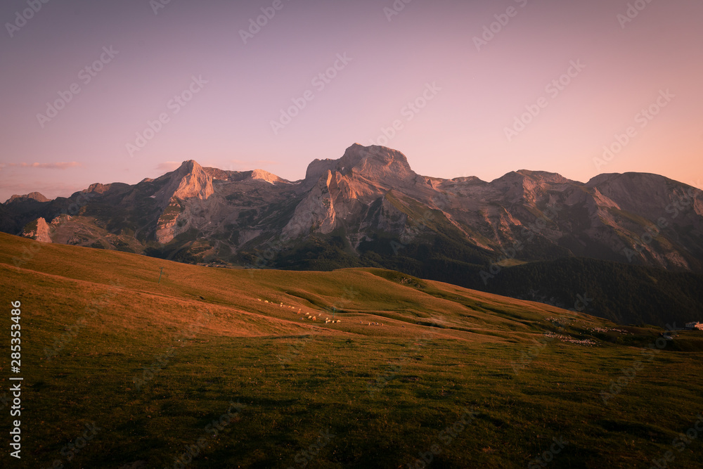 Area from Gourette and the Aubisque at summer., Pyrenees, France.