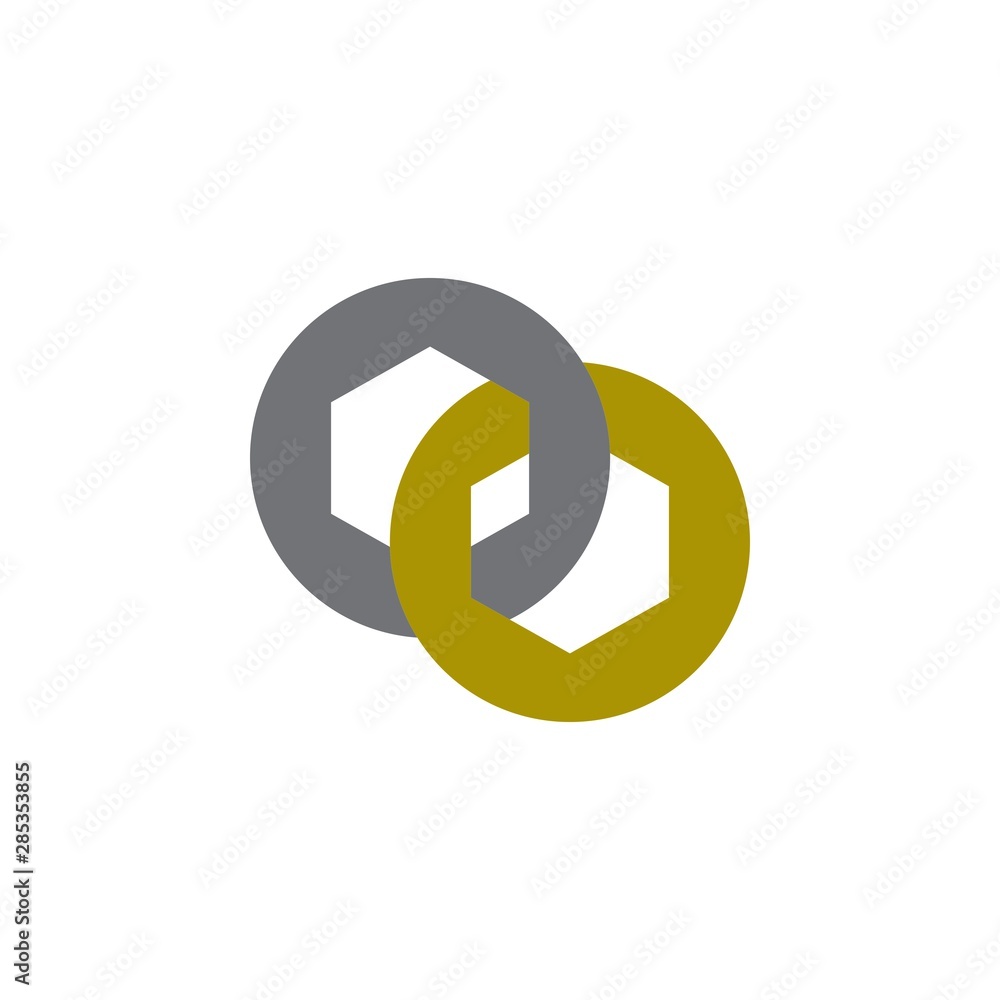 Linked Ring logo design vector Linked Ring logo design vector