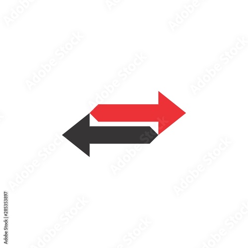 Wallpaper Mural Back and Forth Arrow logo design vector Torontodigital.ca