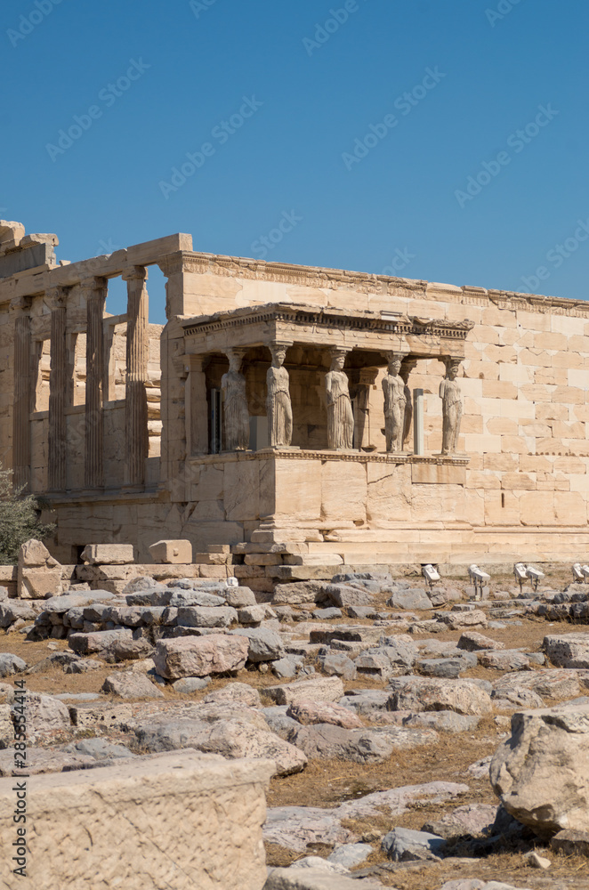 Ancient ruins of Erechtheum, Acropolis, Athens