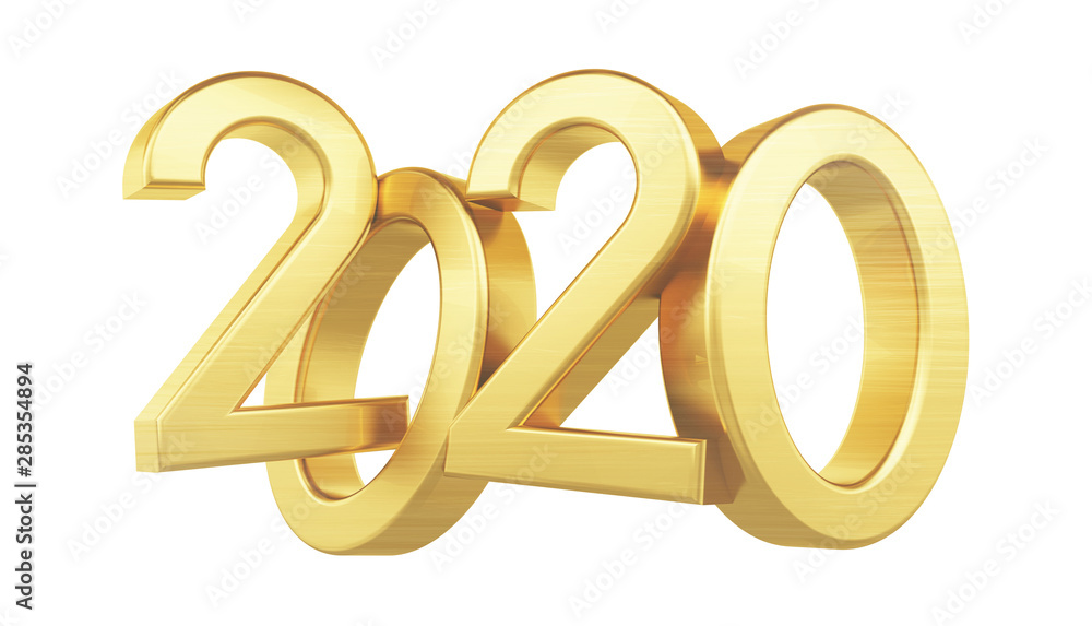 2020 golden bold letters glossy 3d-illustration 2020 golden bold letters glossy 3d-illustration