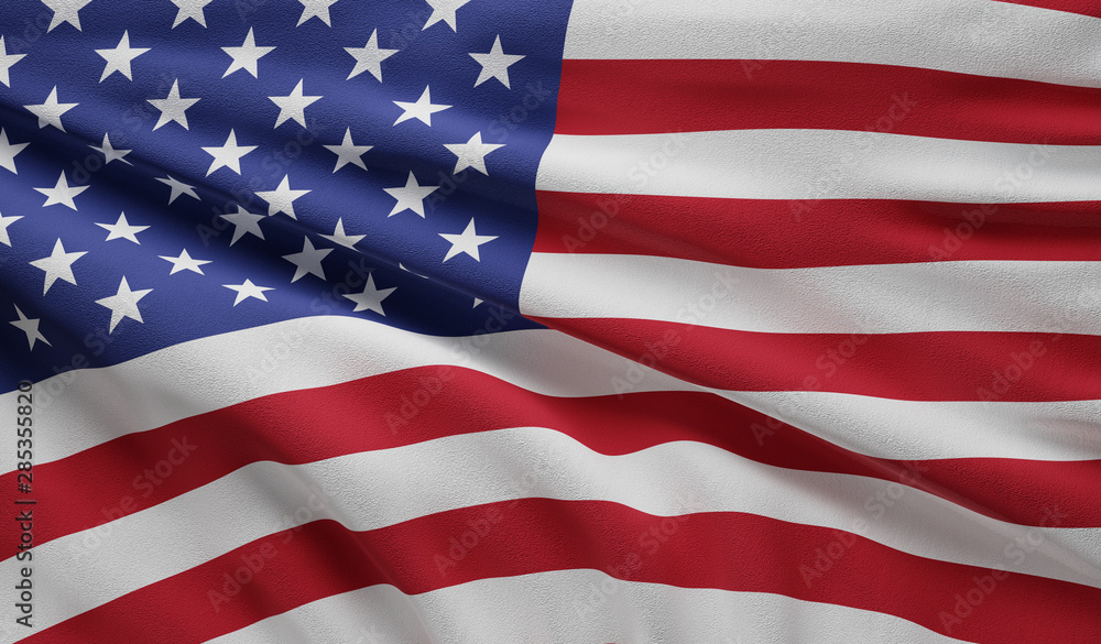 Fototapeta premium flag of the United states of America background 3d-illustration