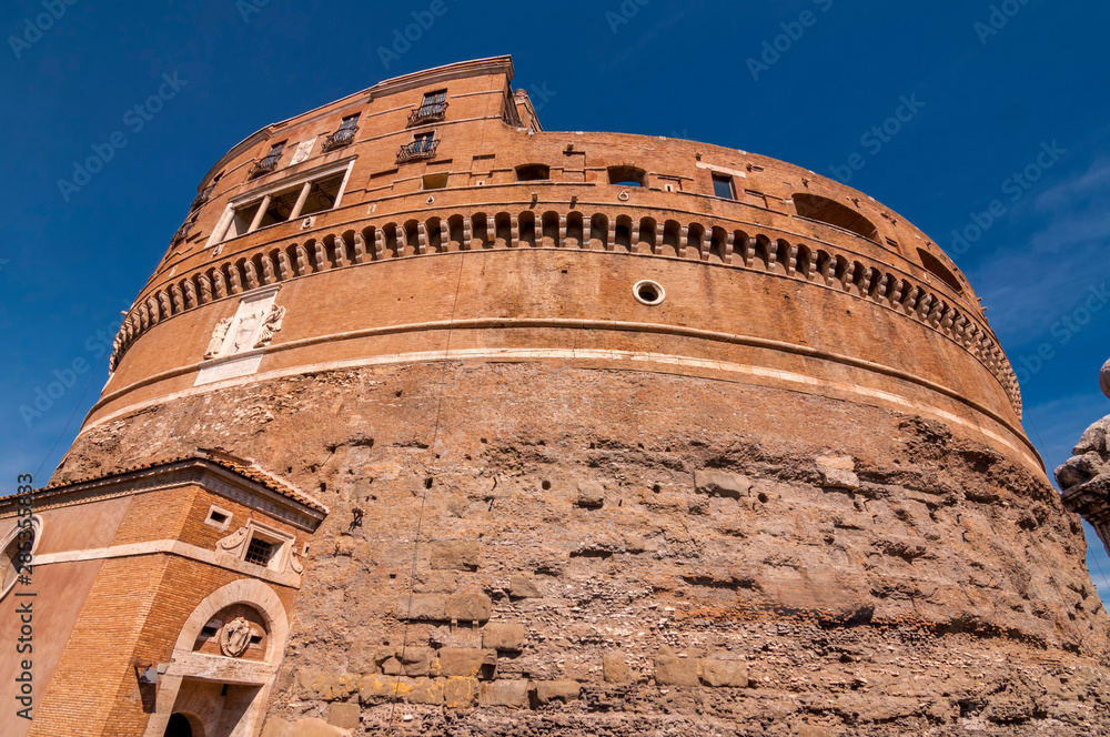 Castel Sant'Angelo, medieval castle along the Tiber River in Rome, Italy